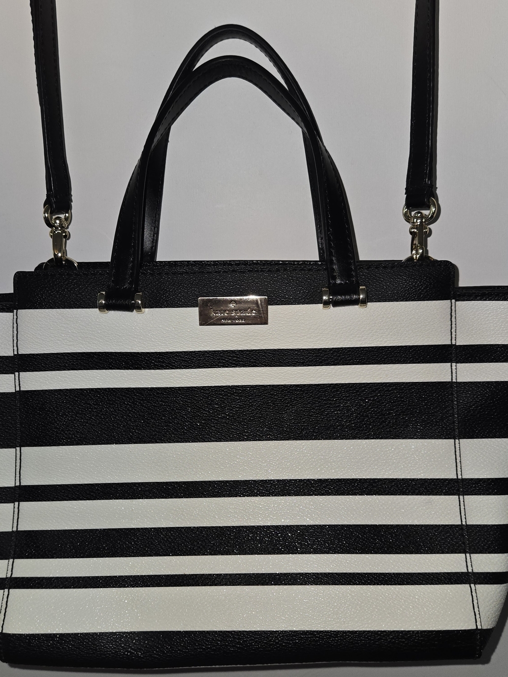 Kate Spade Black & White Striped Women’s Tote Bag